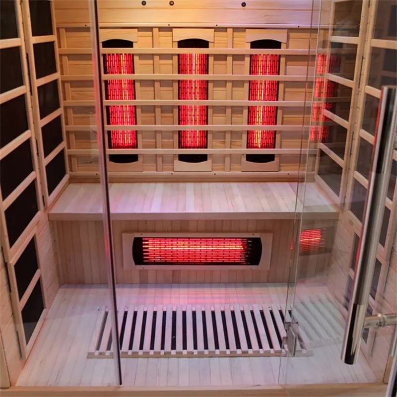 Full-Glass Infrared Sauna with Rear Tube Heaters and Lower Panel CSA-365 product view 4