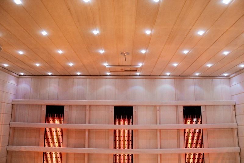 Full-Glass Infrared Sauna with Rear Tube Heaters and Lower Panel CSA-365 product view 5