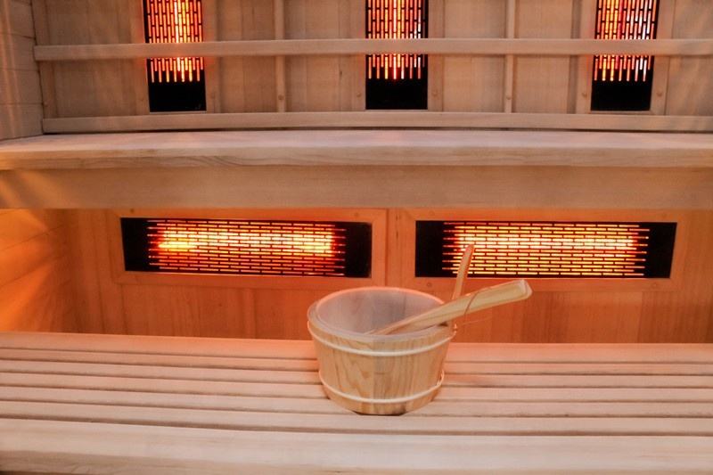 Full-Glass Infrared Sauna with Rear Tube Heaters and Lower Panel CSA-365 product view 6
