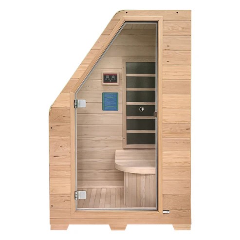 Angled-Glass Compact Infrared Sauna with Curved Seat CSA-302 product view 2