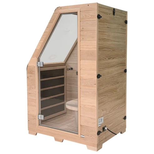 Angled-Glass Compact Infrared Sauna with Curved Seat CSA-302 product view 3