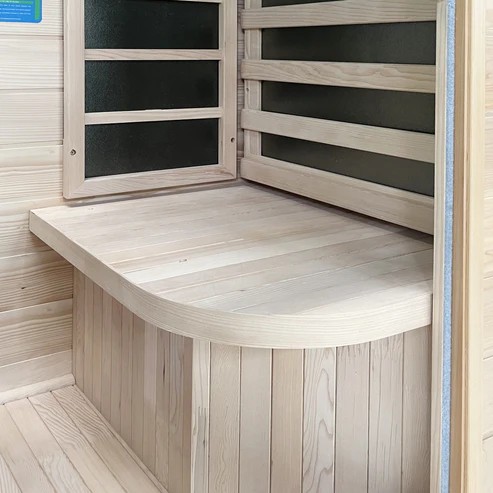 Angled-Glass Compact Infrared Sauna with Curved Seat CSA-302 product view 4