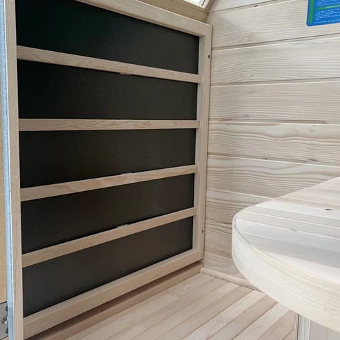 Angled-Glass Compact Infrared Sauna with Curved Seat CSA-302 product view 5