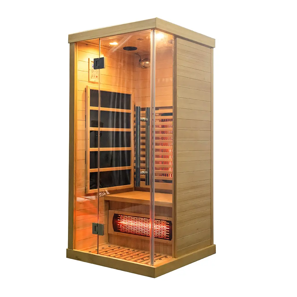 1 Person Hemlock Indoor Sauna with Red Light Heater CSA-252 product image