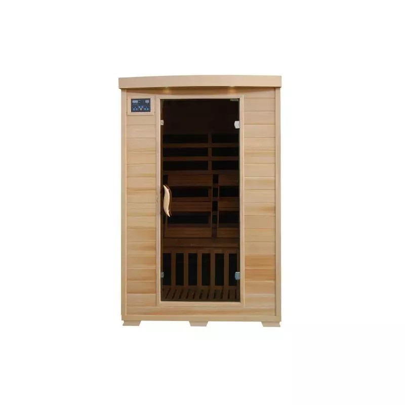 Cedar Infrared Sauna Room with Compact Heater Panel CSA-166 Door and glass