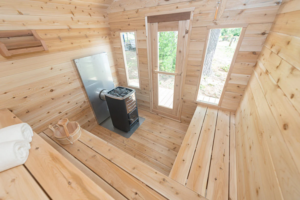 Lakeside Log Sauna Cabin with Chimney CSA-477 product image