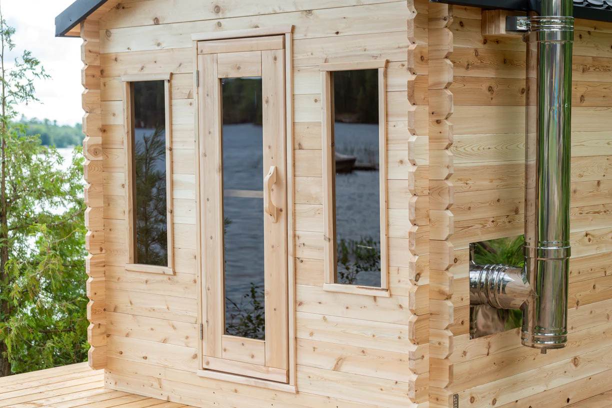 Lakeside Log Sauna Cabin with Chimney CSA-477 product image