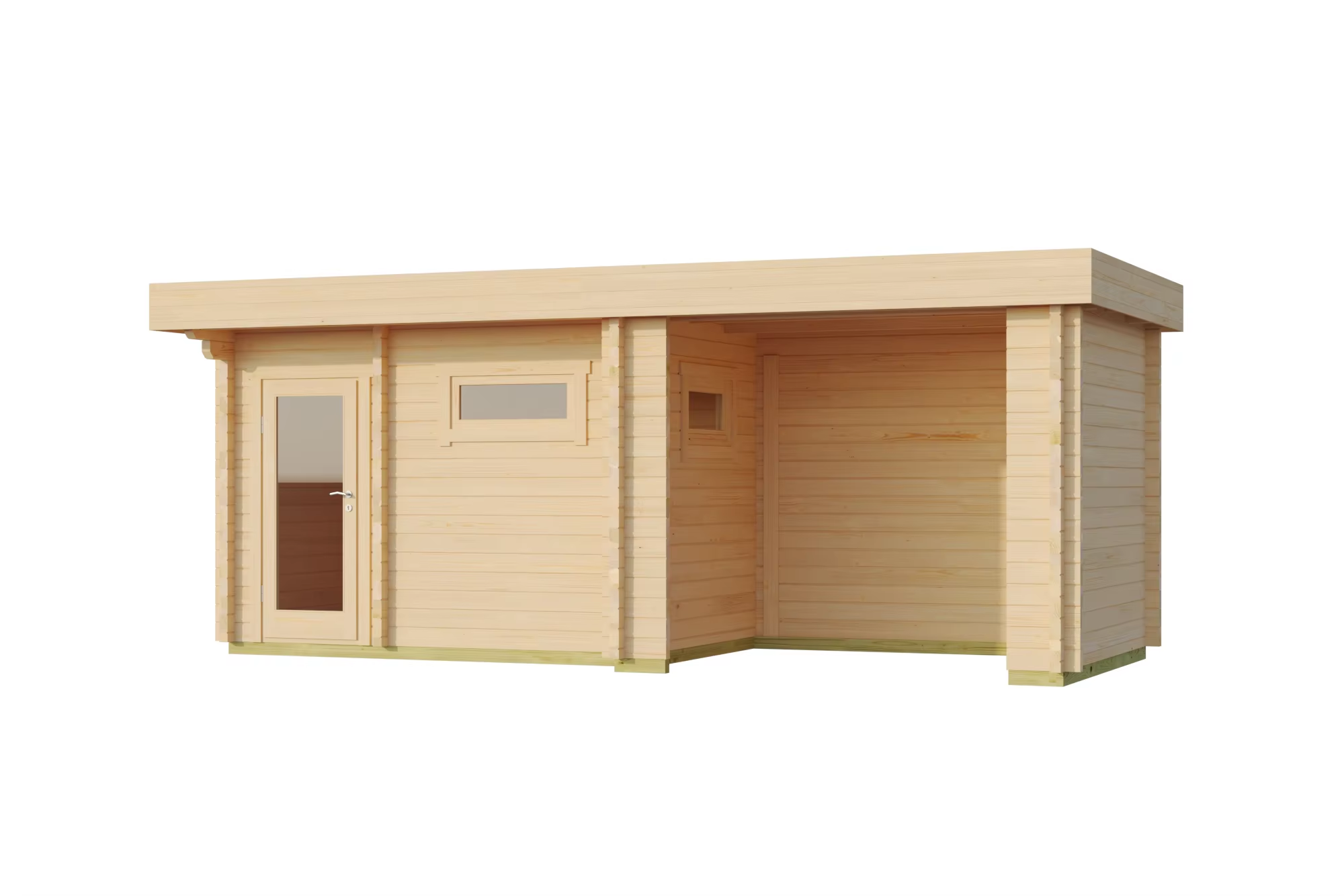 Light Light Light Wood Outdoor Sauna Cabin with Hot Tub Nook with Hot Tub Nook with Hot Tub Nook CSA-99 product image