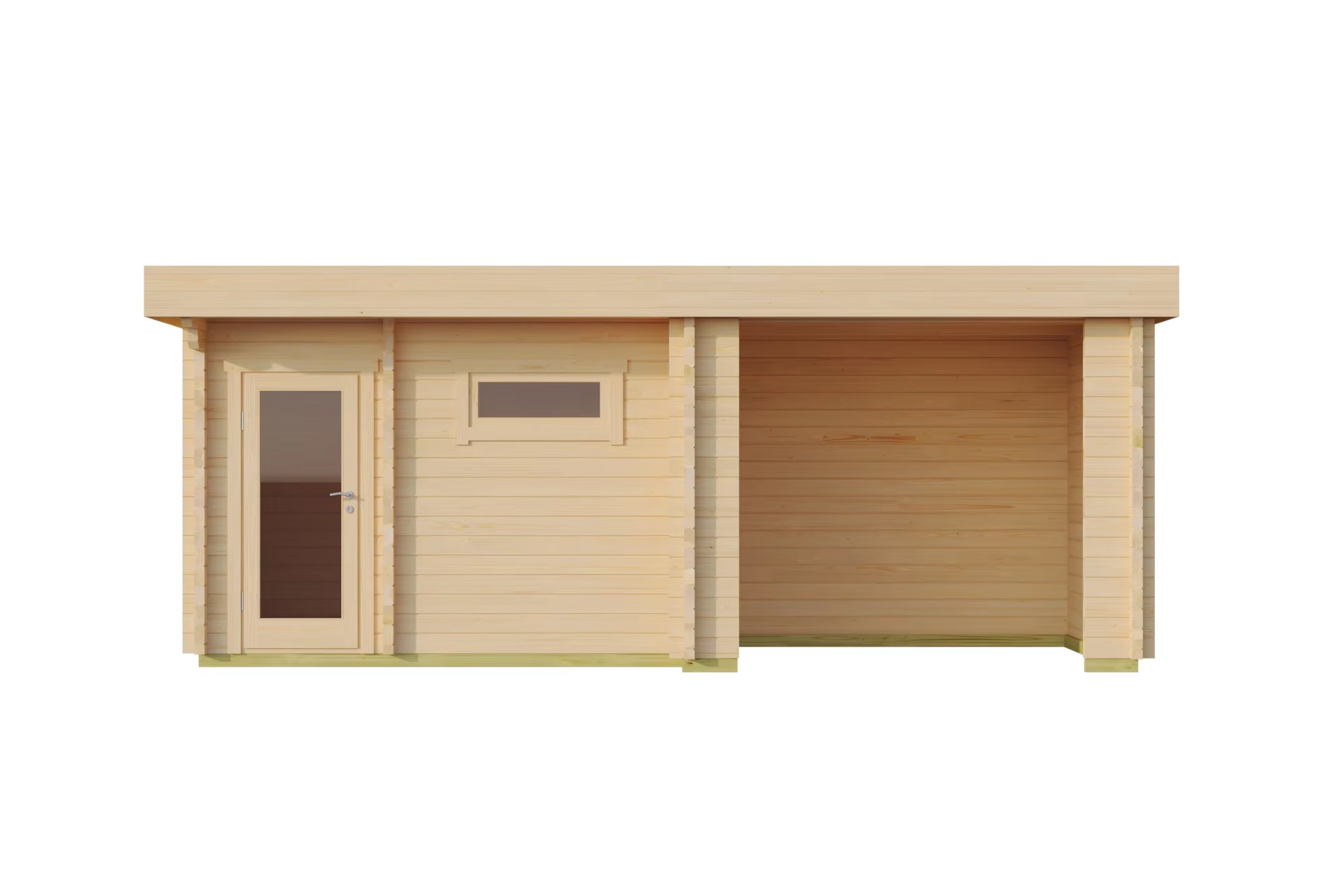 Light Light Light Wood Outdoor Sauna Cabin with Hot Tub Nook with Hot Tub Nook with Hot Tub Nook CSA-99 product image