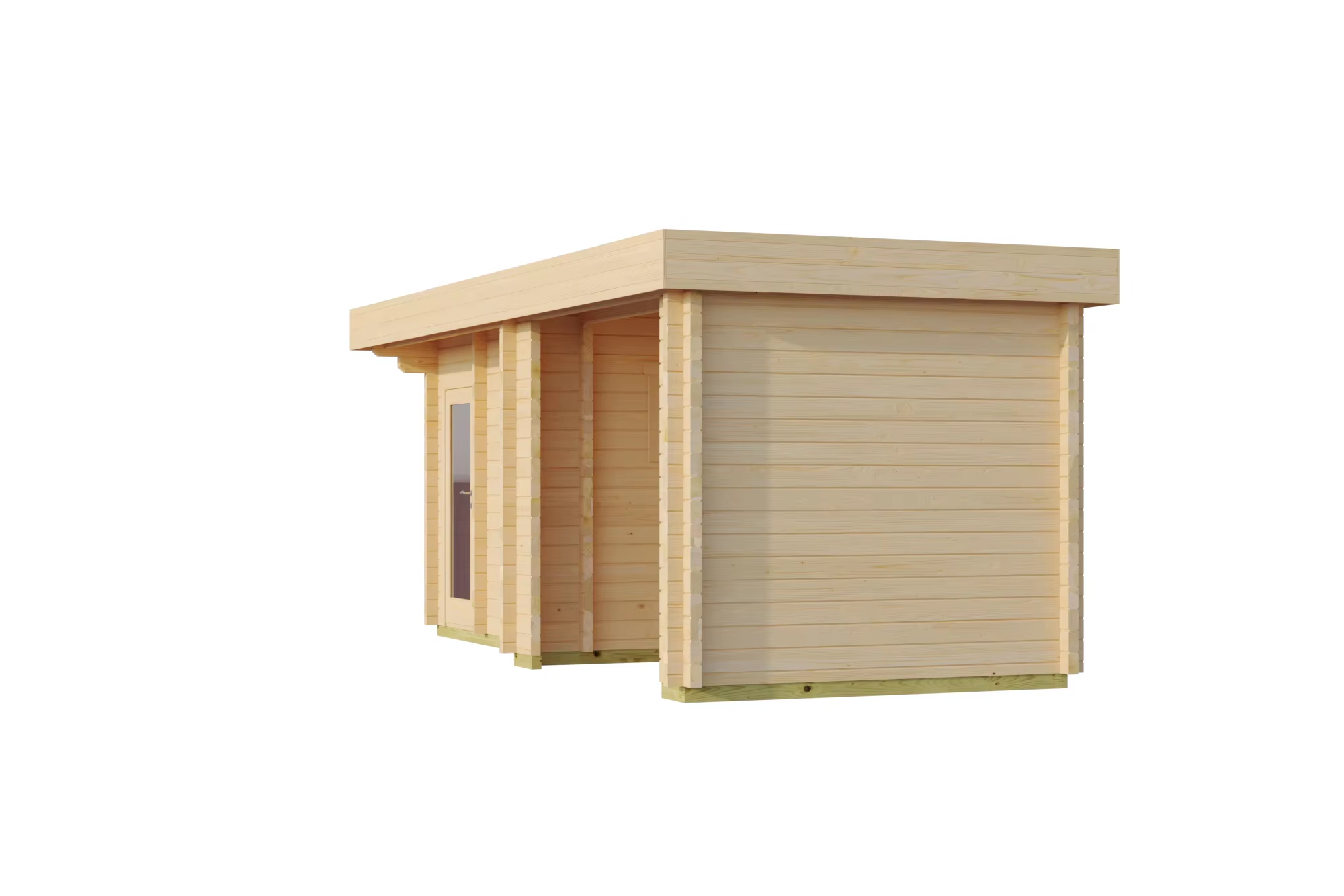 Light Light Light Wood Outdoor Sauna Cabin with Hot Tub Nook with Hot Tub Nook with Hot Tub Nook CSA-99 product image