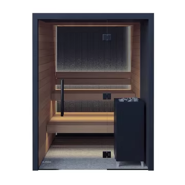 Luxurious Custom-built Sauna Room, Fir Interior and Exterior, 3-person Sauna, Electric Heater Buyer reference