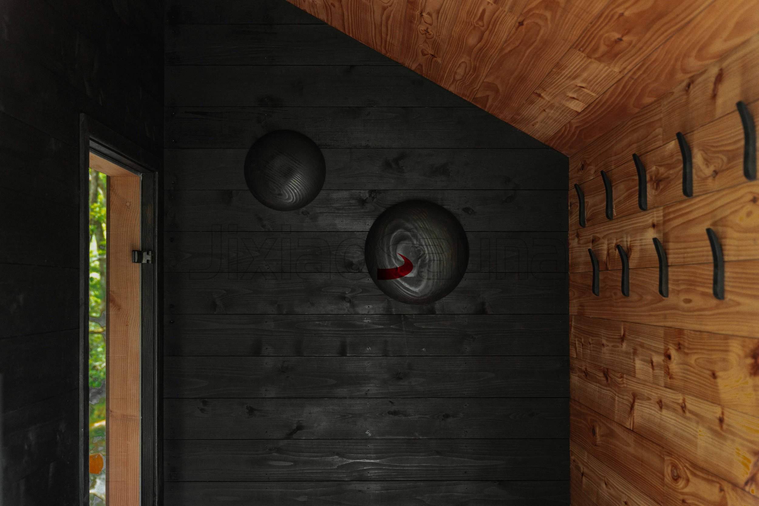 Red Cedar Outdoor Sauna Room CSA-541 Interior detail