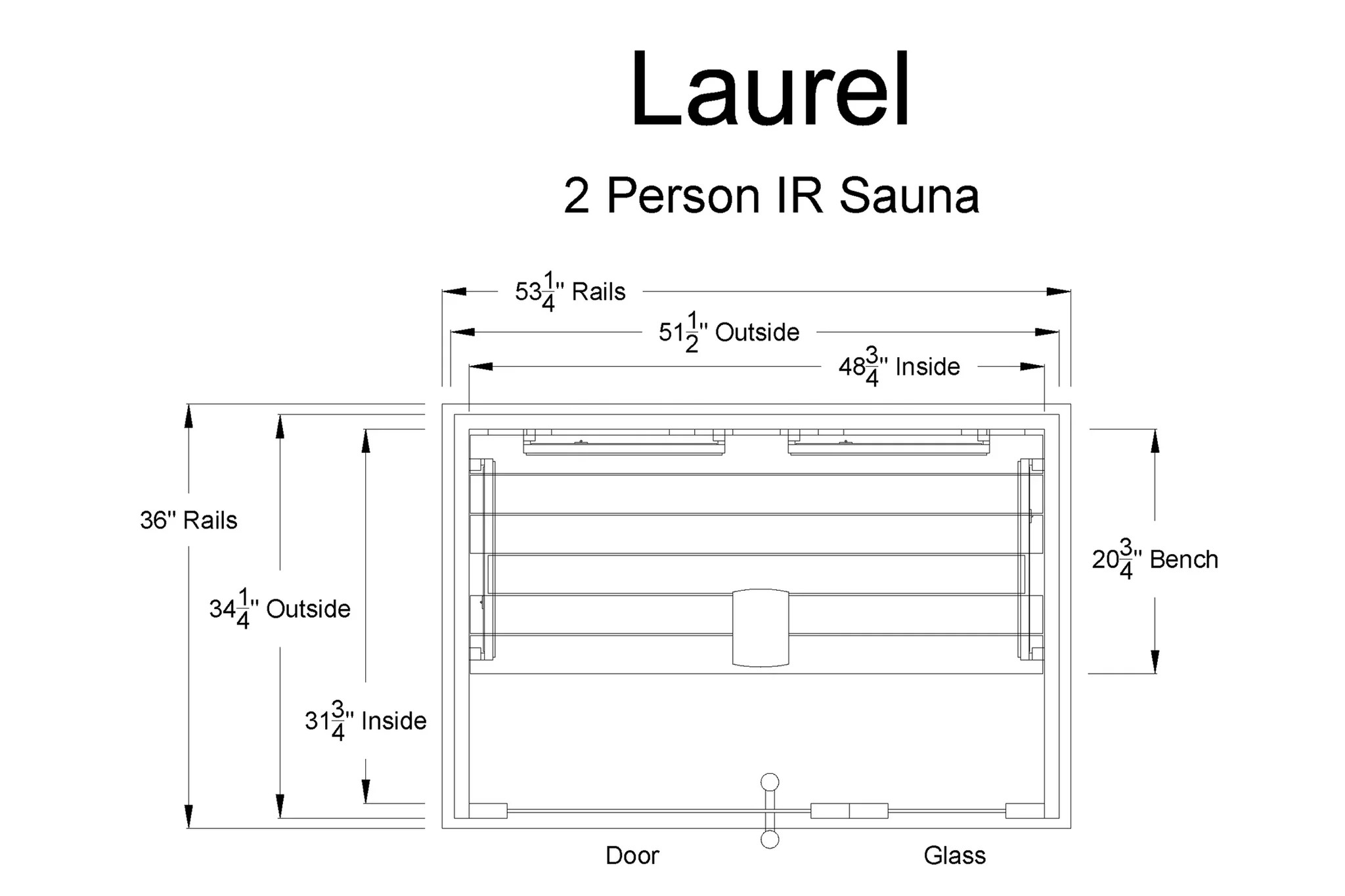 2 Person Wood Indoor Far Infrared Sauna CSA-538 product image