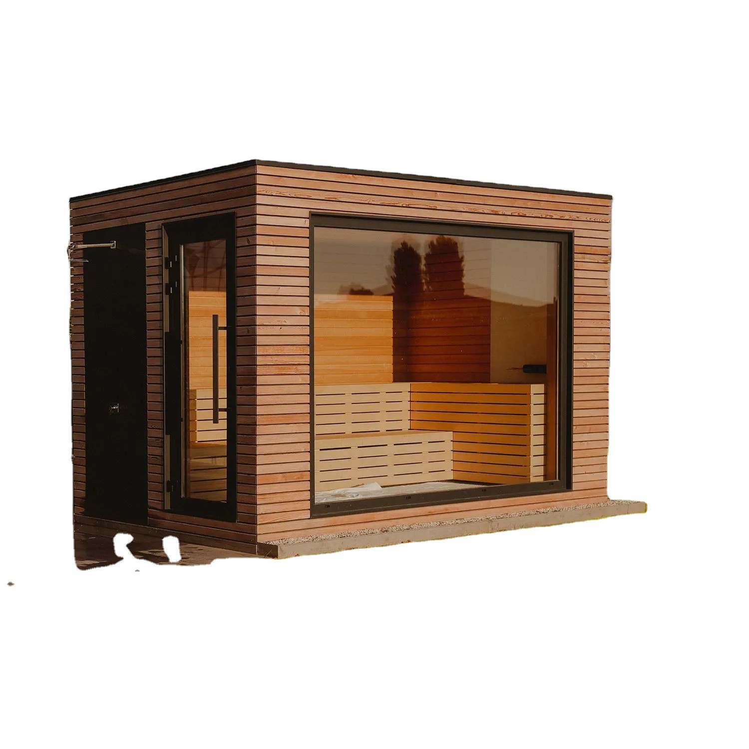 6 Person Red Cedar Outdoor Sauna CSA-497 Exterior angle