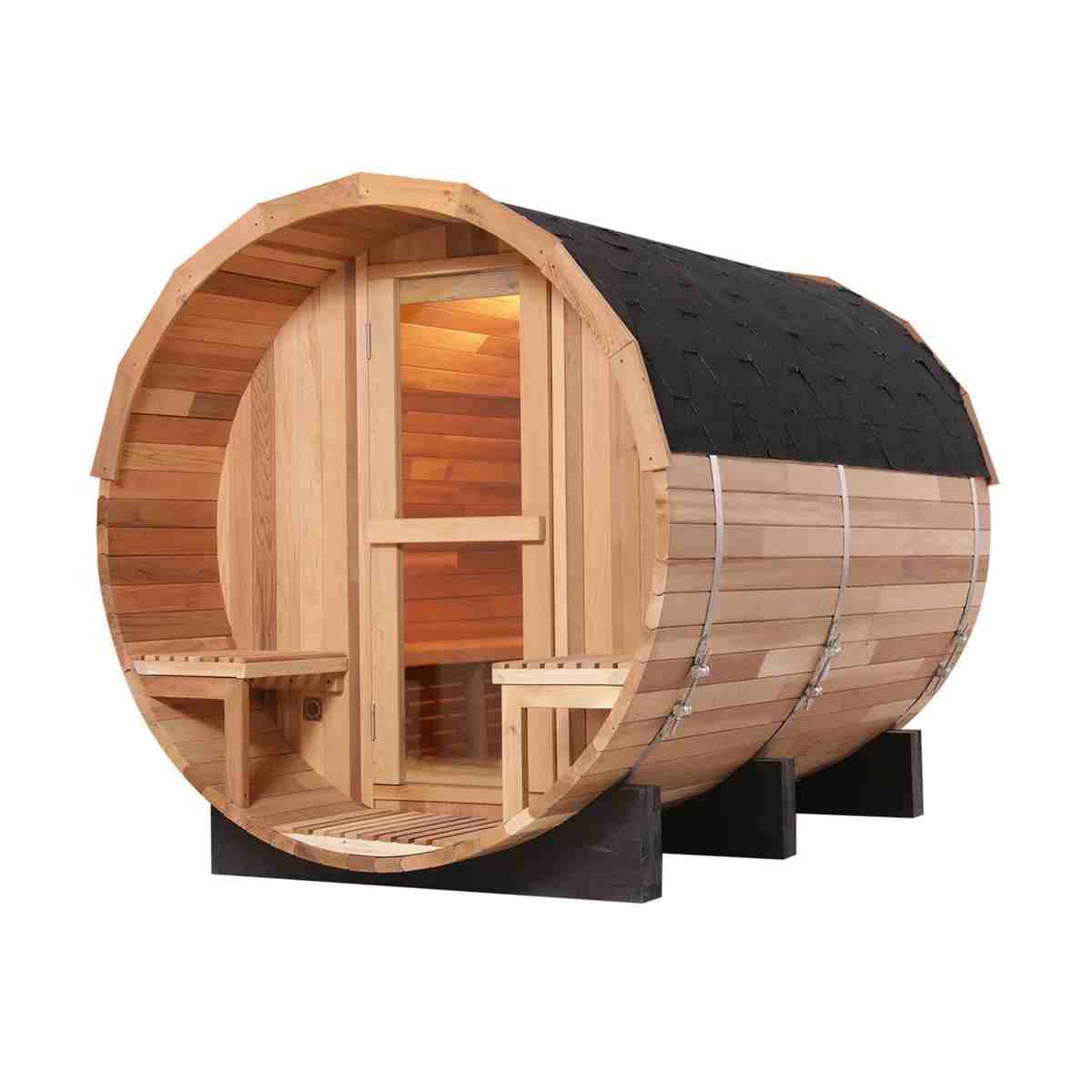 Luxury Outdoor Sauna Room with Window Solid Wood Construction CE Certified for Garden Use Buyer reference