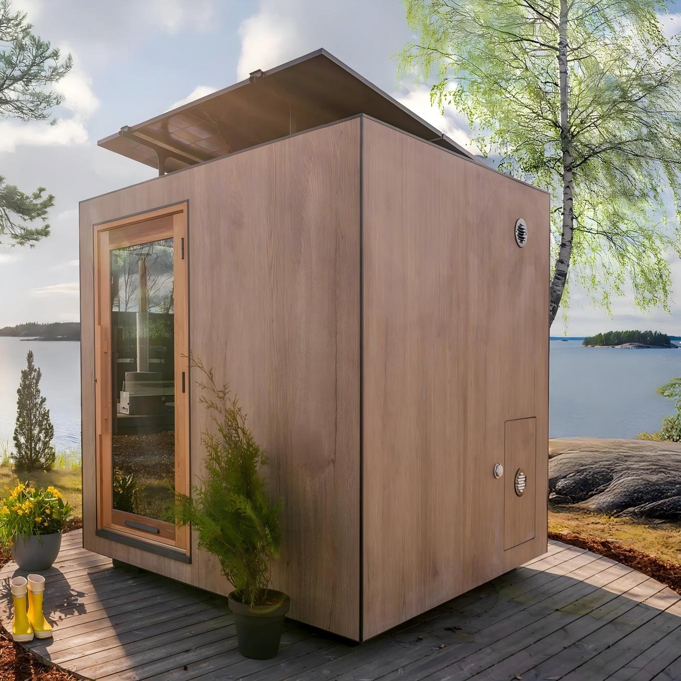 Large Glass Outdoor Sauna Cabin for Lake Projects CSA-549 product image