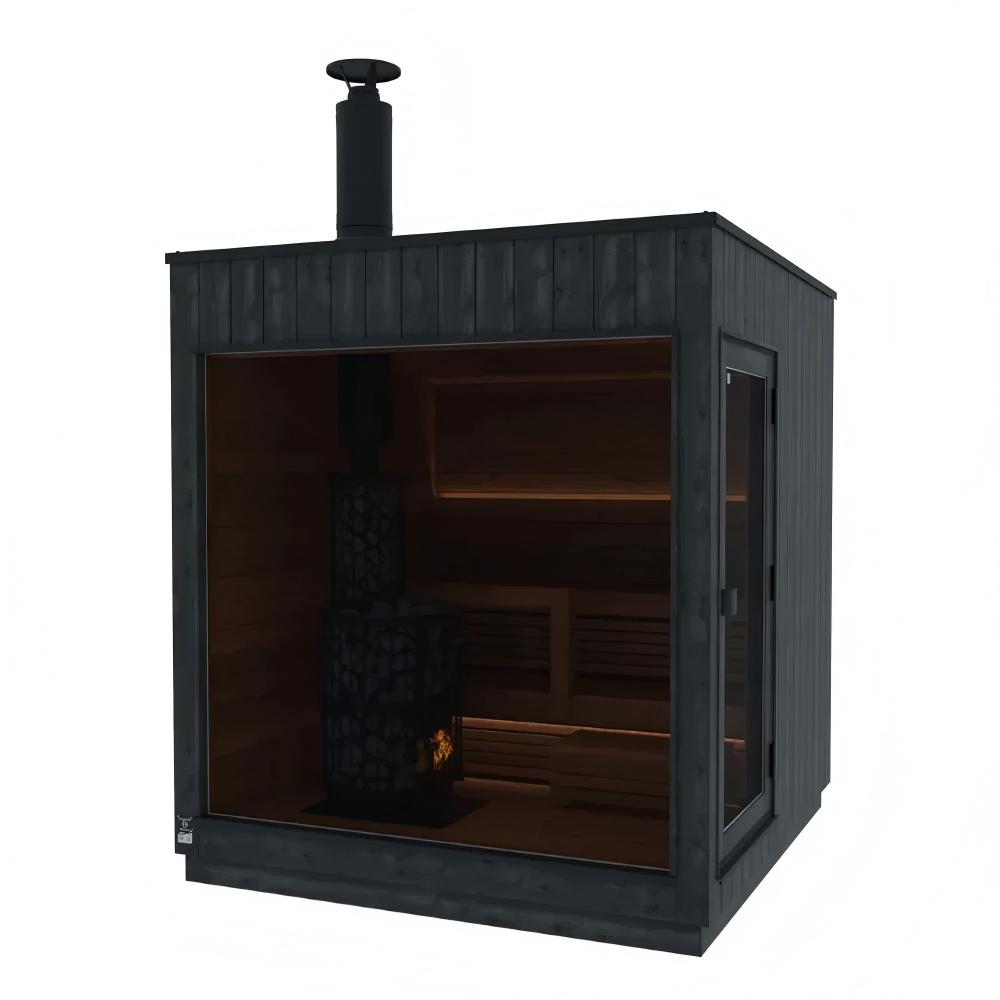 Panoramic Outdoor Sauna Cabin with Wood Stove CSA-482 product image