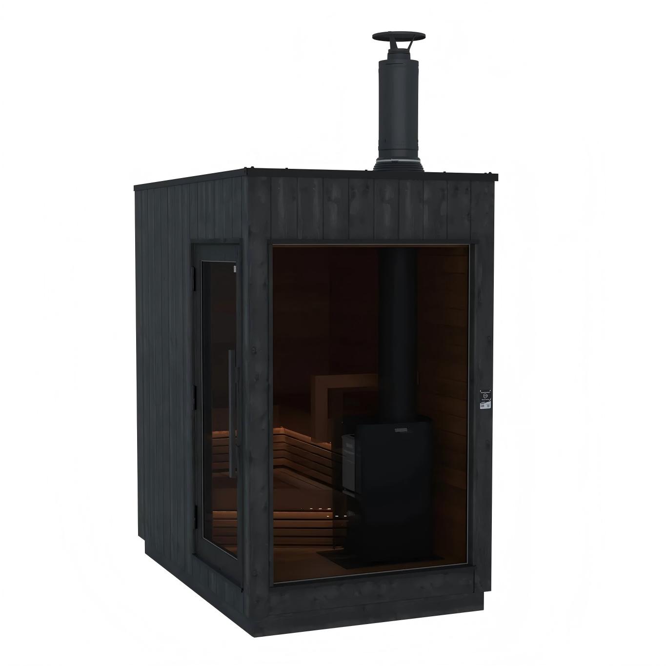 Panoramic Outdoor Sauna Cabin with Wood Stove CSA-482 product image