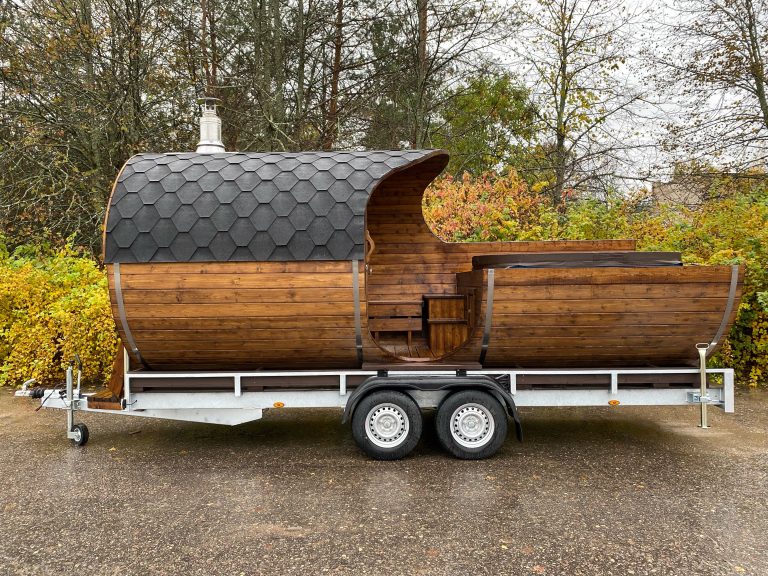 Red Cedar Outdoor Sauna Room CSA-439 Side profile