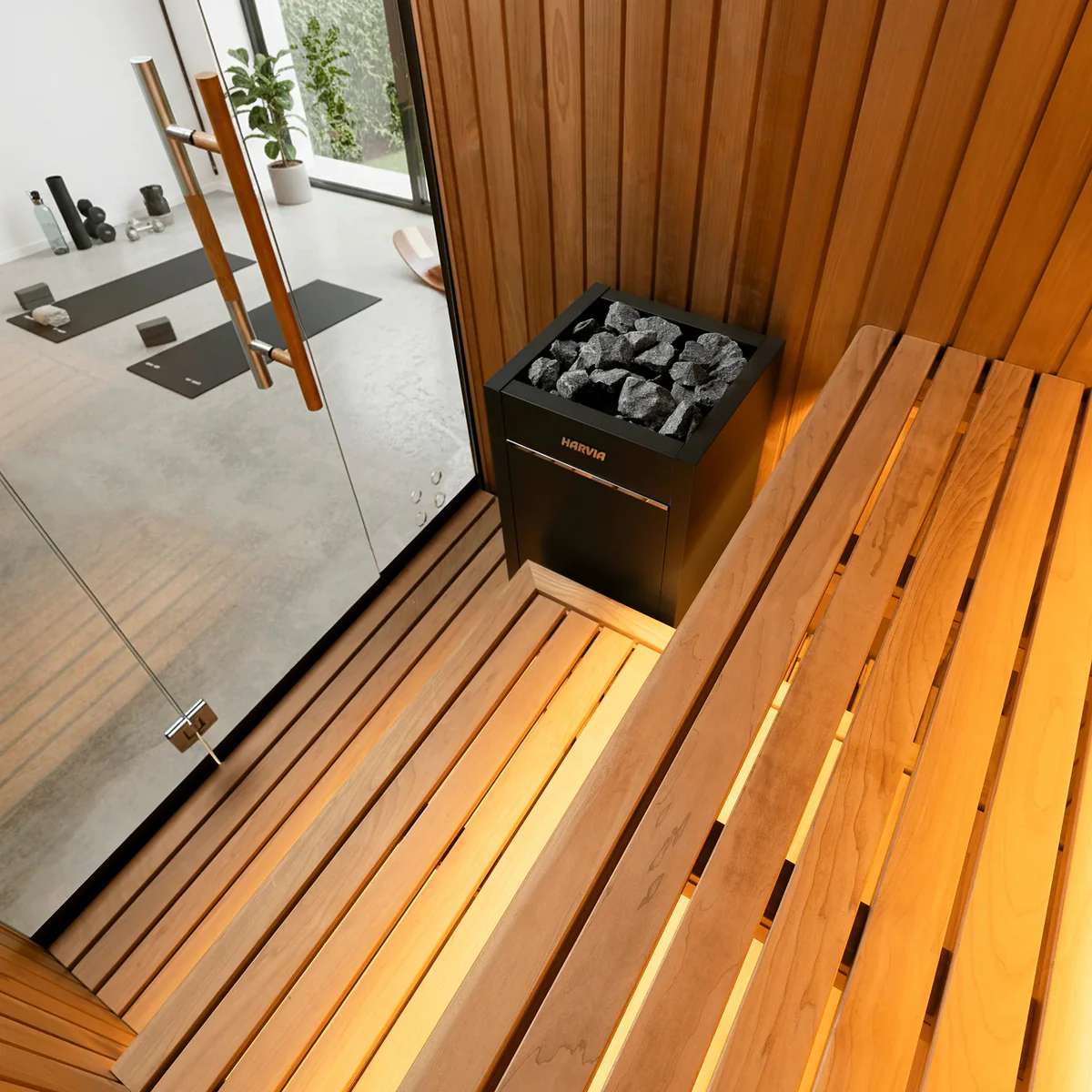 2-3 Person Cedar Indoor Dark Exterior Sauna Room product image