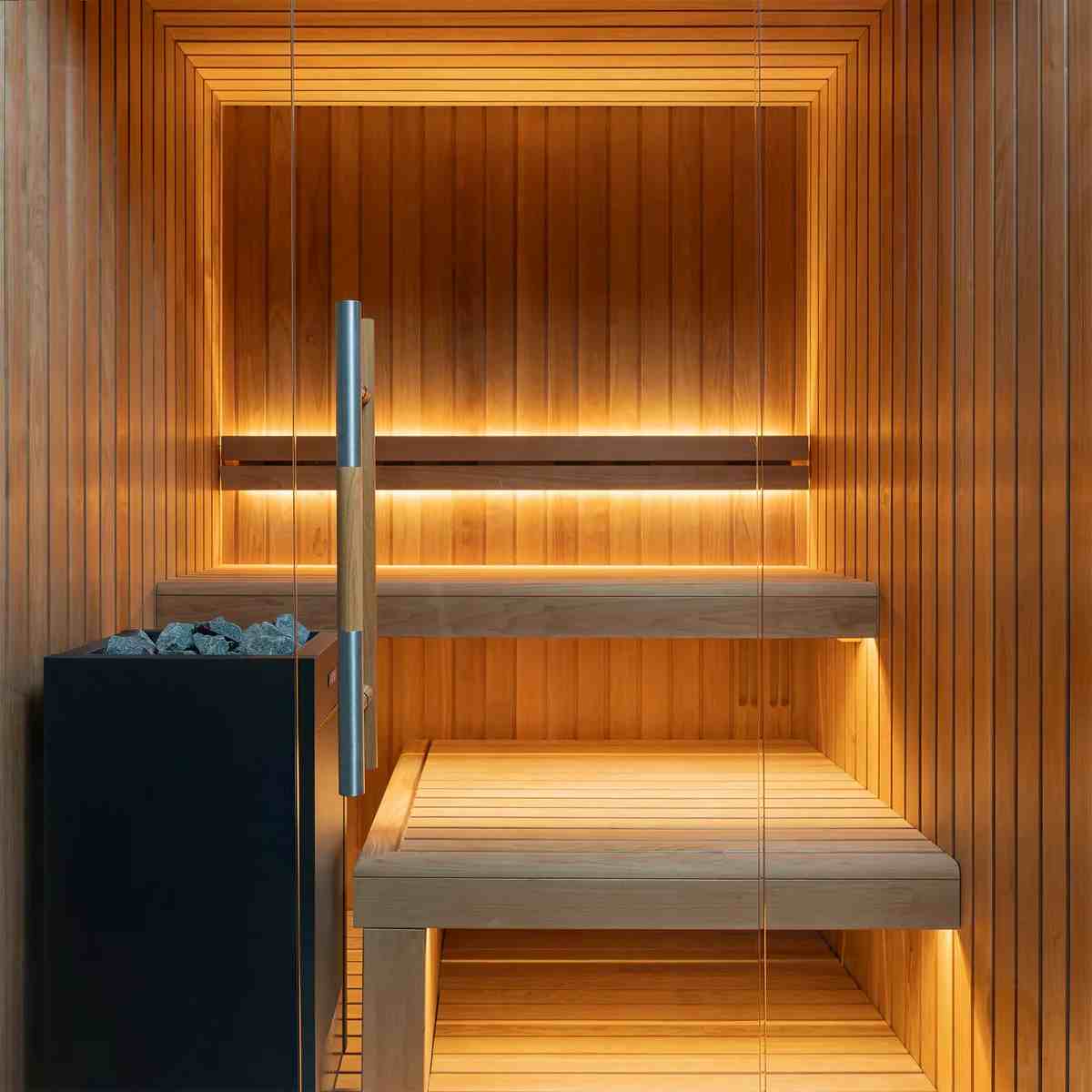 2-3 Person Cedar Indoor Sauna Room CSA-295 Door and glass