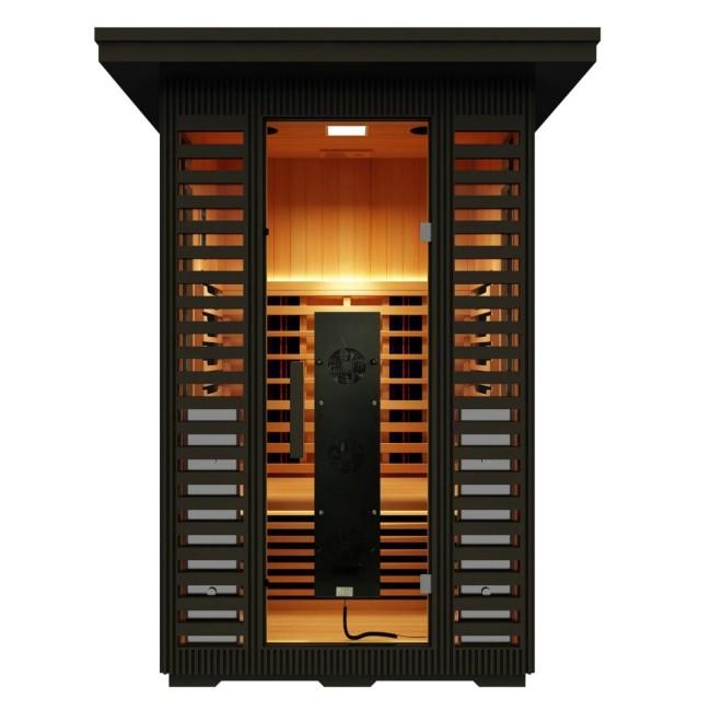 Compact Infrared Sauna Cabin with Glass Door CSA-185 Door and glass