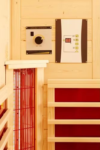 2 Person Corner Infrared Sauna Cabin CSA-280 Door and glass