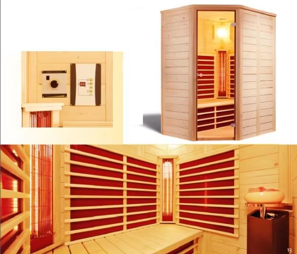 2 Person Corner Infrared Sauna Cabin CSA-280 Side profile