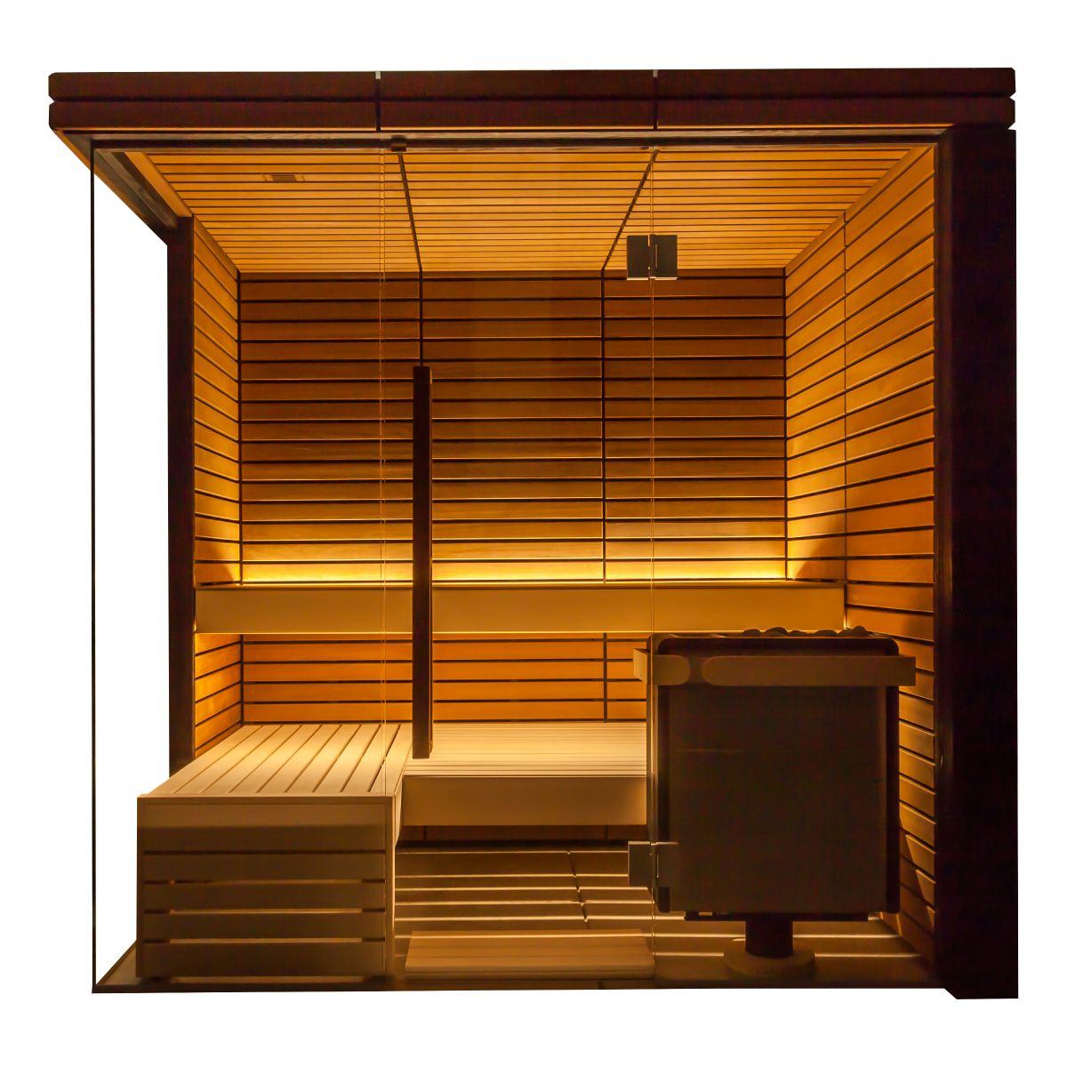 2-4 Person Cedar Indoor Cube Sauna Room CSA-462 Interior detail