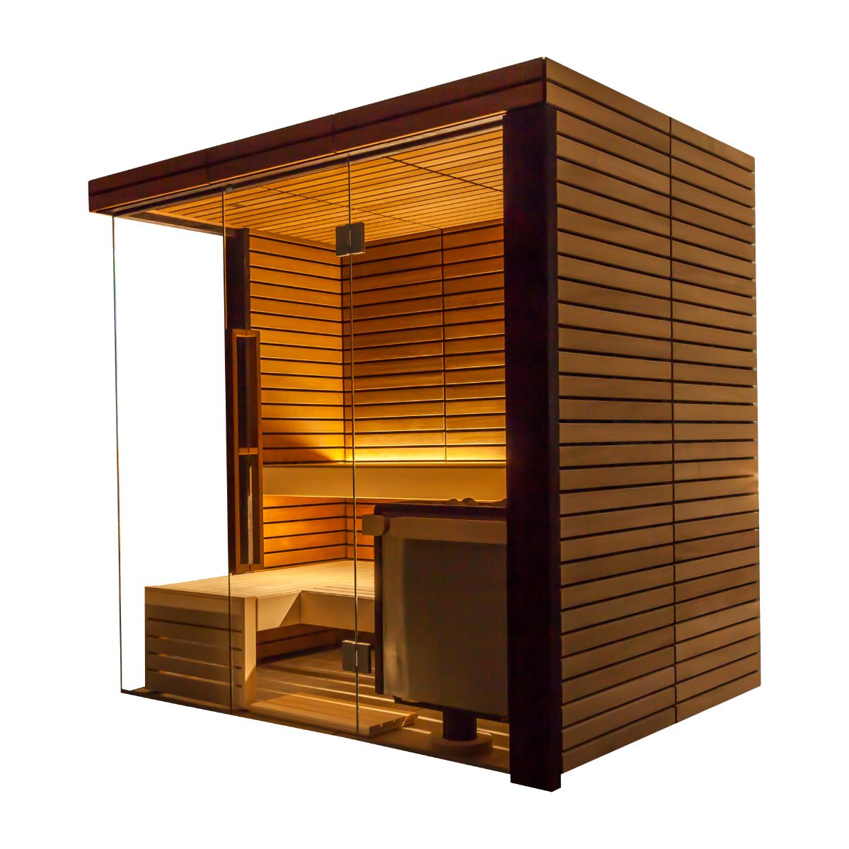 2-4 Person Cedar Indoor Cube Sauna Room CSA-462 Side profile