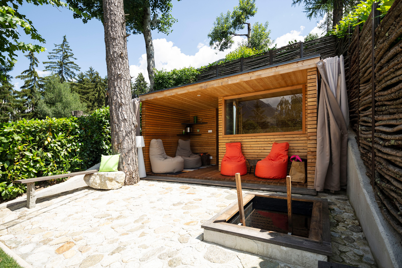 Cedar Outdoor Cube Cabin with Full Glass Front and Wider Layout with Full Glass Front CSA-451 Buyer reference