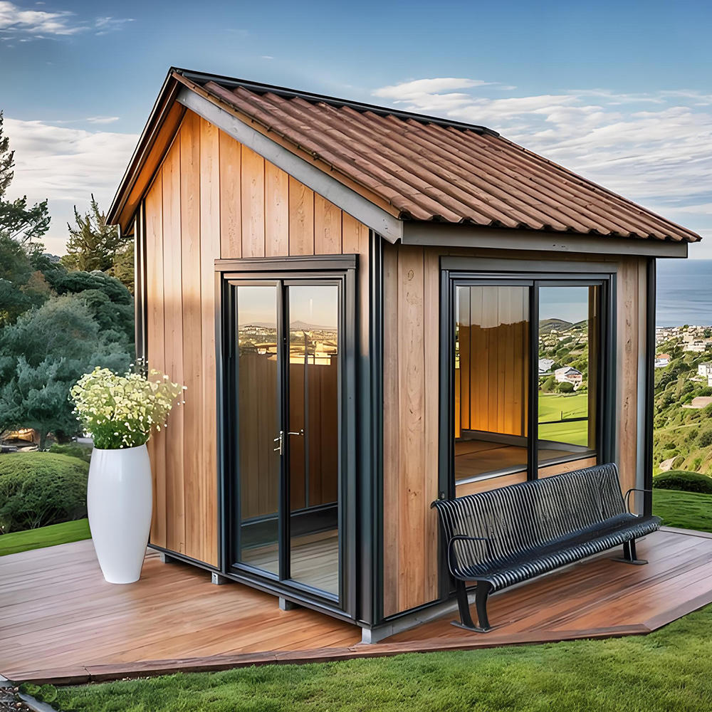 Gable-Roof Sauna Cabin Concept Set with Mixed Exterior Options CSA-359 product view 2