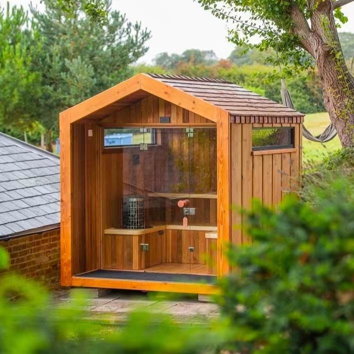 Gable-Roof Sauna Cabin Concept Set with Mixed Exterior Options CSA-359 product view 5