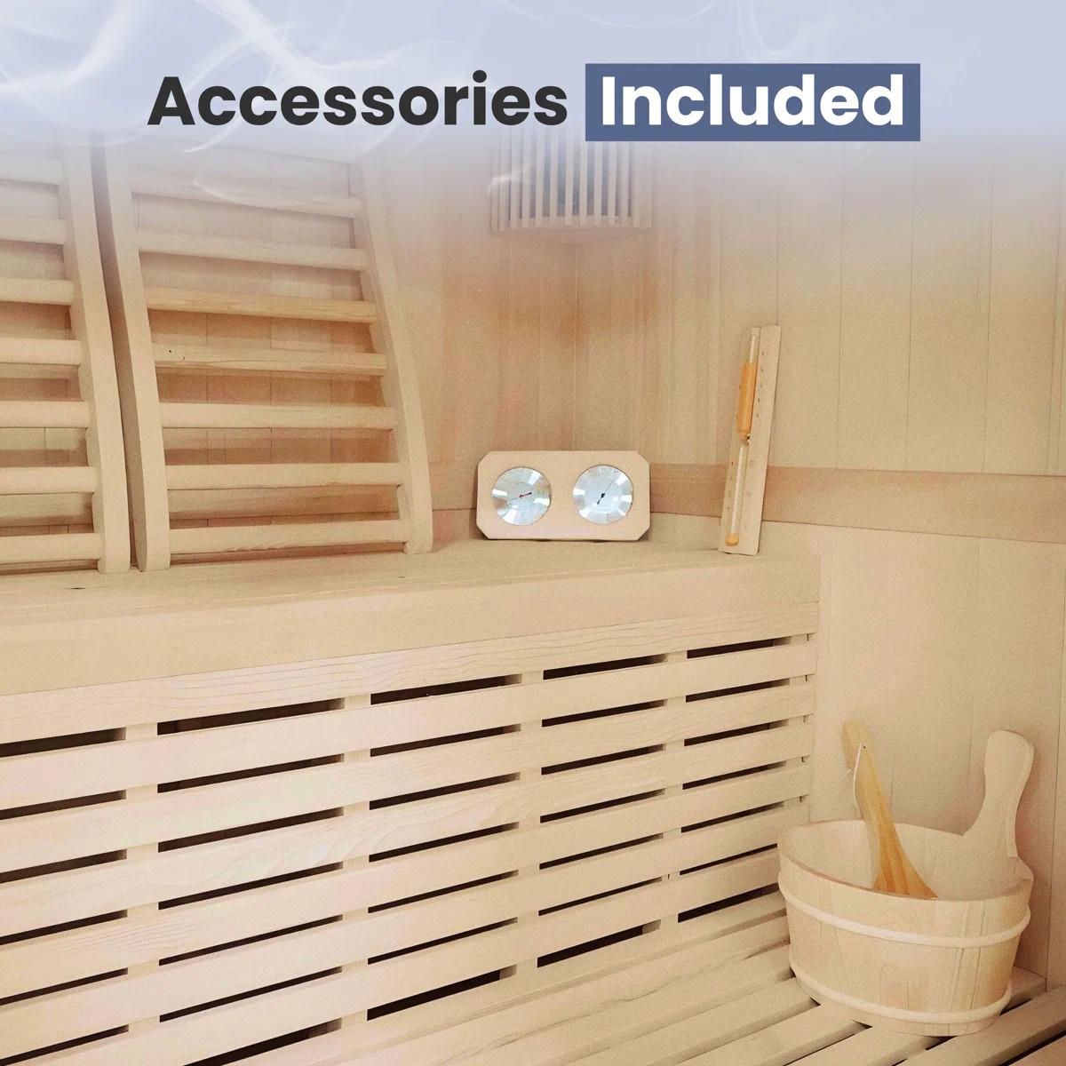Modern High-quality Outdoor Wooden Sauna Room with Dry Steam Sauna for 4 Person Side profile