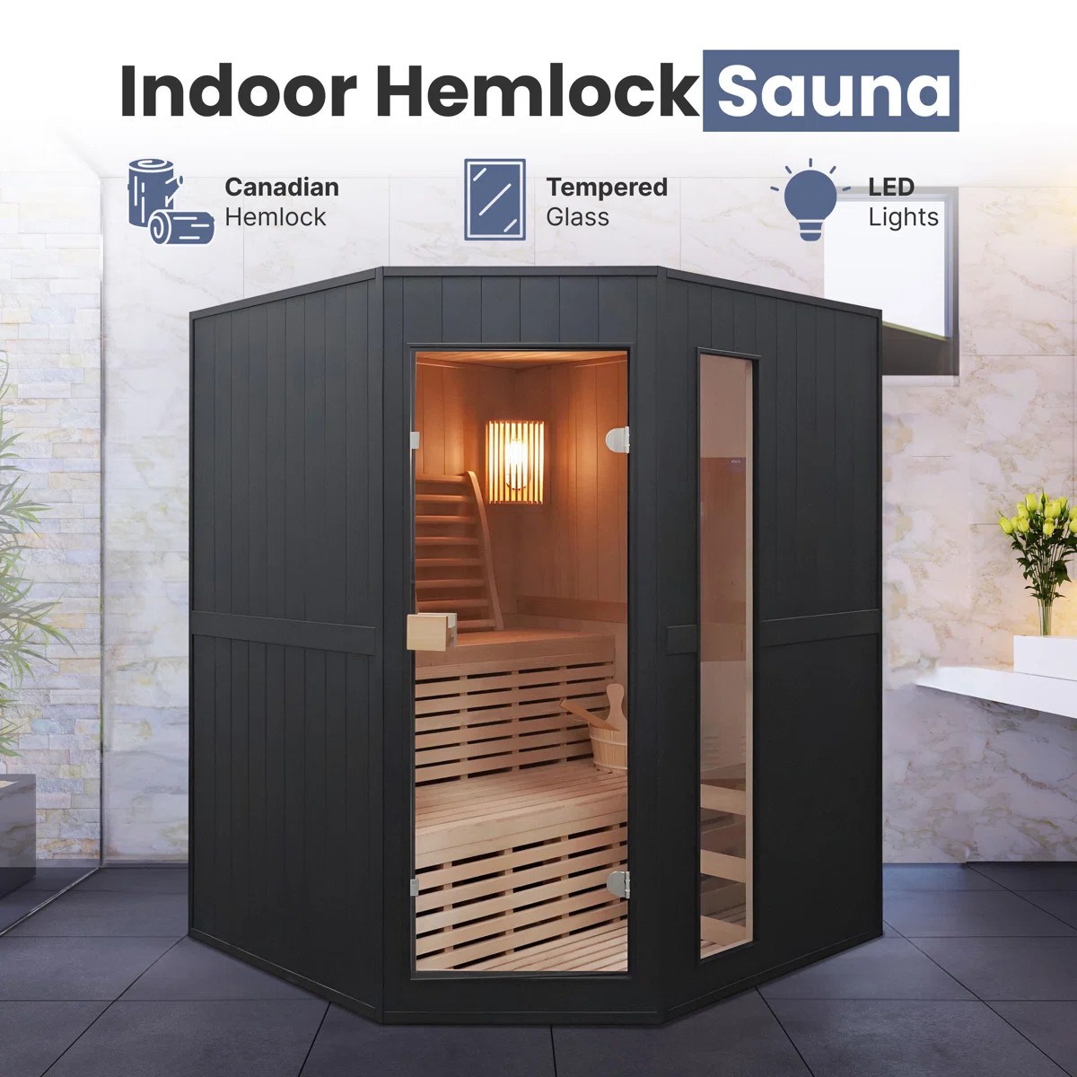 Modern High-quality Outdoor Wooden Sauna Room with Dry Steam Sauna for 4 Person Buyer reference