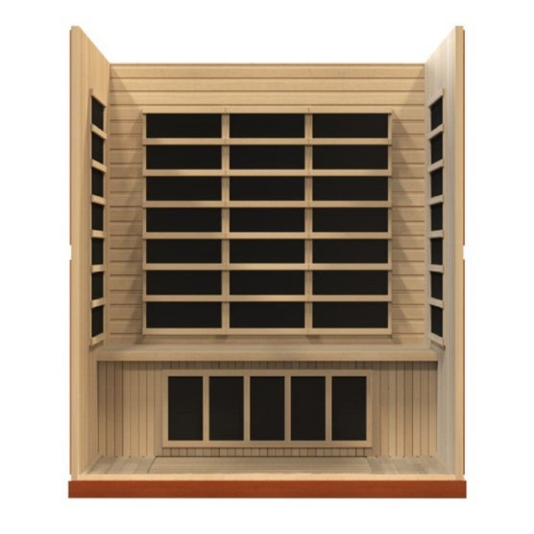 Modern Indoor Infrared Sauna Cabin for 2 Persons Easy Assembly Solid Wood Construction with Digital Control Panel Home Use Buyer reference