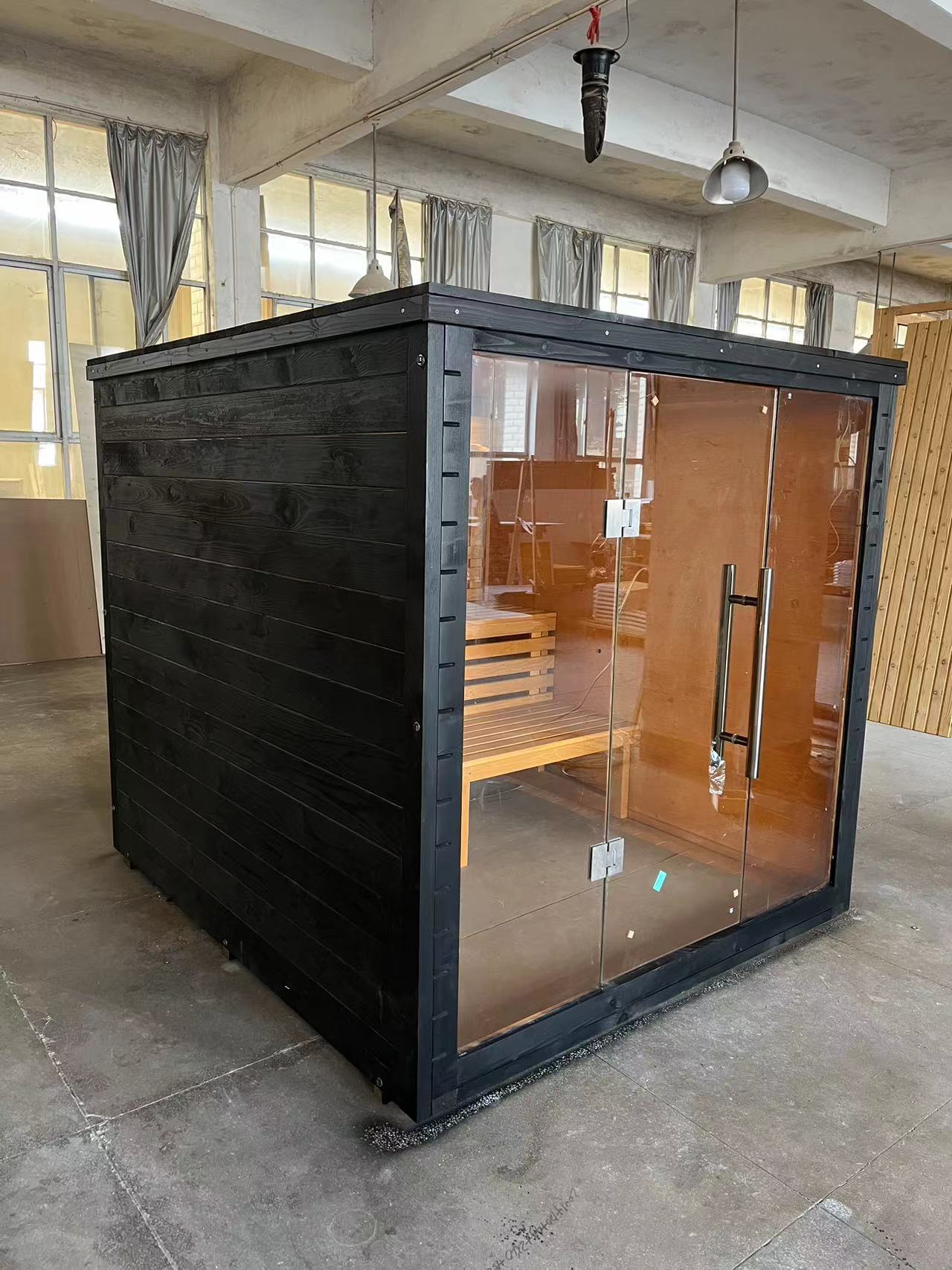 5 Person Indoor Steam Sauna Cabin Interior detail