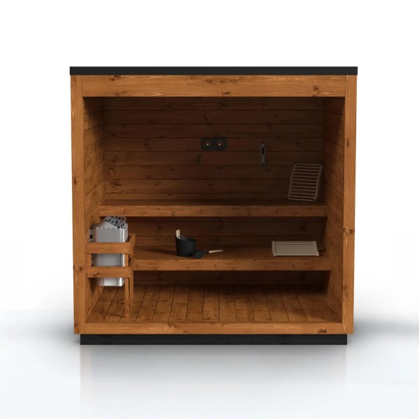 Cedar Outdoor Sauna Cabin with Wide Glass Door with Wide Glass Door CSA-128 Interior detail
