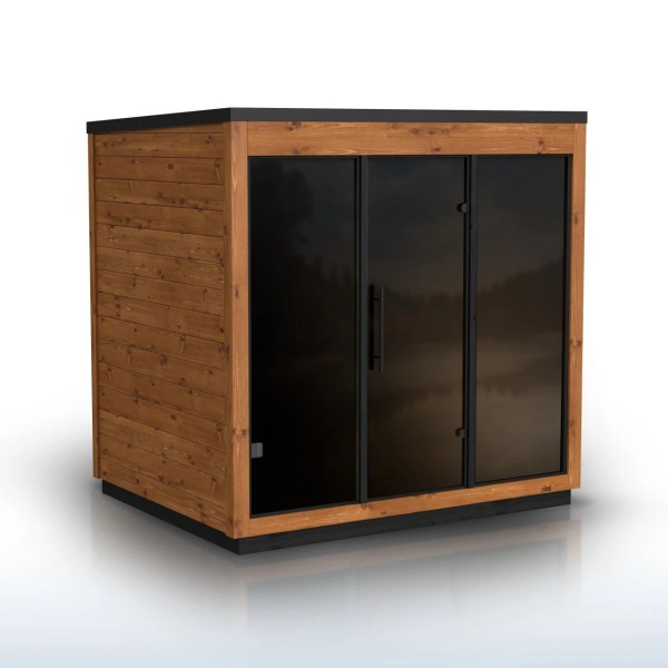 Cedar Outdoor Sauna Cabin with Wide Glass Door with Wide Glass Door CSA-128 Door and glass