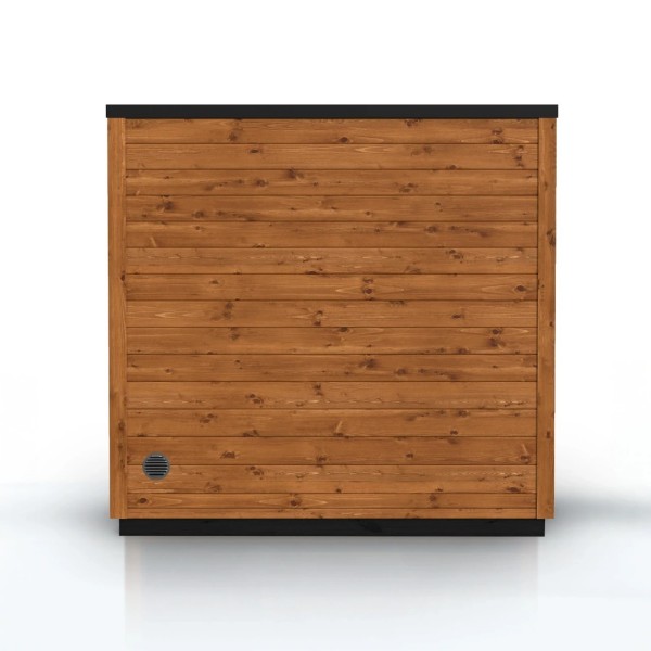 Cedar Outdoor Sauna Cabin with Wide Glass Door with Wide Glass Door CSA-128 Side profile