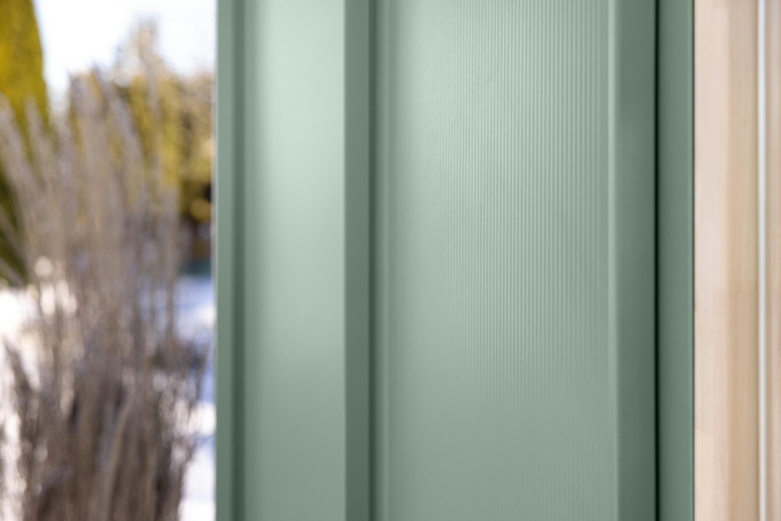 Modern Outdoor Cabin Sauna, Pastel Green Wood Sauna with Ribbed Glass Panels Buyer reference
