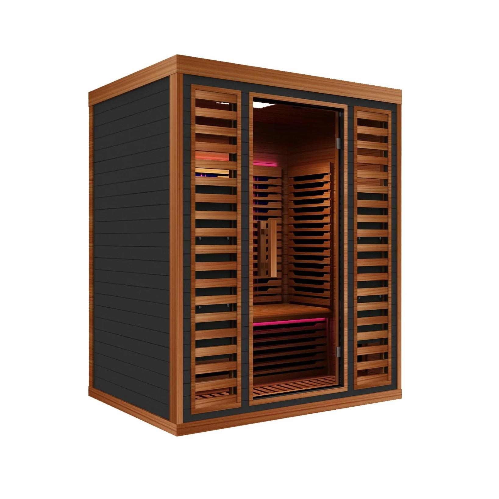 Indoor Wood Infrared Sauna with Warm LED Backlighting product image