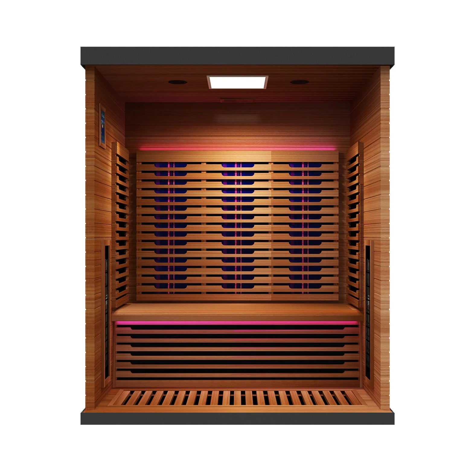 Modern Personal Far Infrared Sauna for Home Use, Indoor Wooden Detox Sauna Cabin with Chromotherapy LED Lighting System Buyer reference
