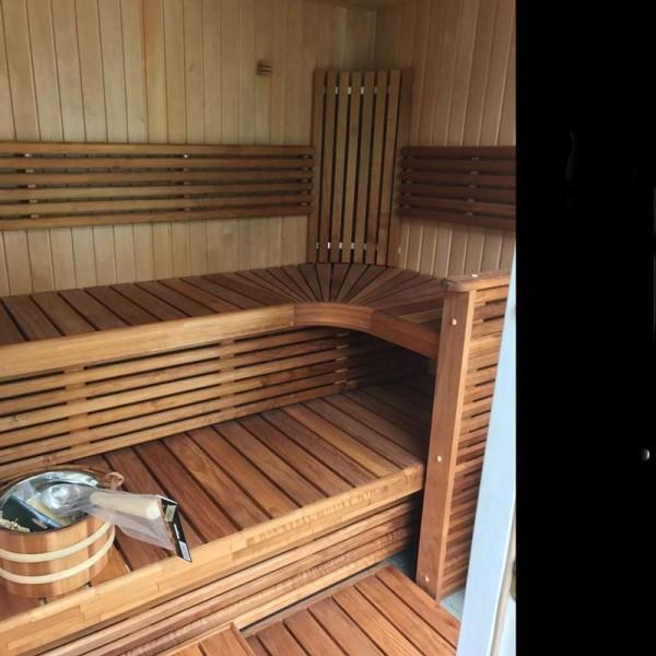 Modern Prefab Wooden Garden House, Luxury Outdoor Sauna &amp; Pool House, Weatherproof Backyard Guest Cabin, Modular Home Office Pod Interior detail