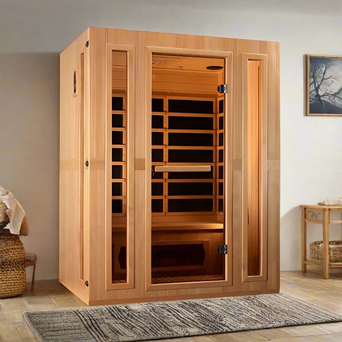 Flat-Front Indoor Infrared Sauna with Vertical Side Windows CSA-294 product view 2
