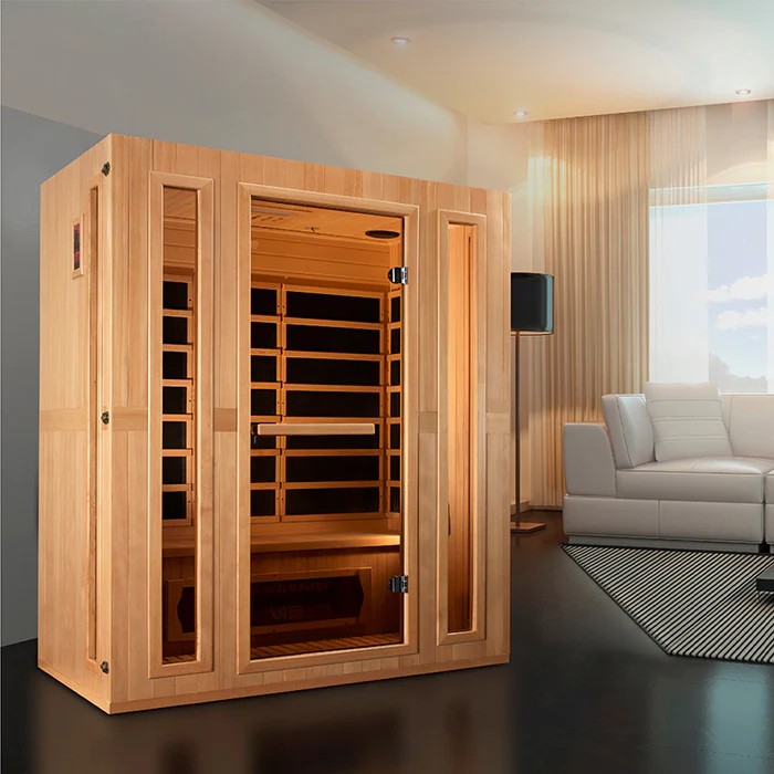 Flat-Front Indoor Infrared Sauna with Vertical Side Windows CSA-294 product view 4