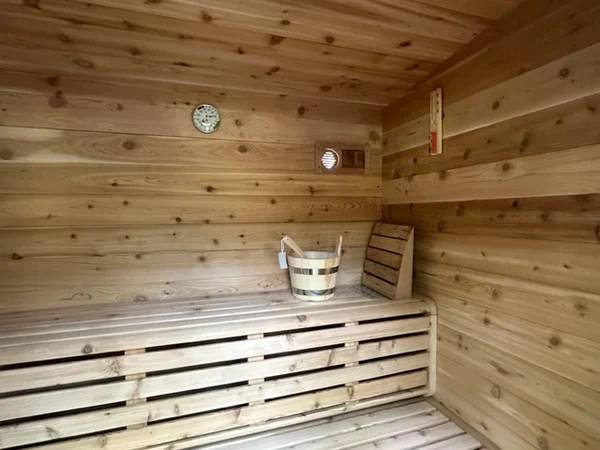 Modular Wooden Sauna Cabin - Finnish Craftsmanship, 3-Layer Insulation &amp; Smart Touch Panel Door and glass