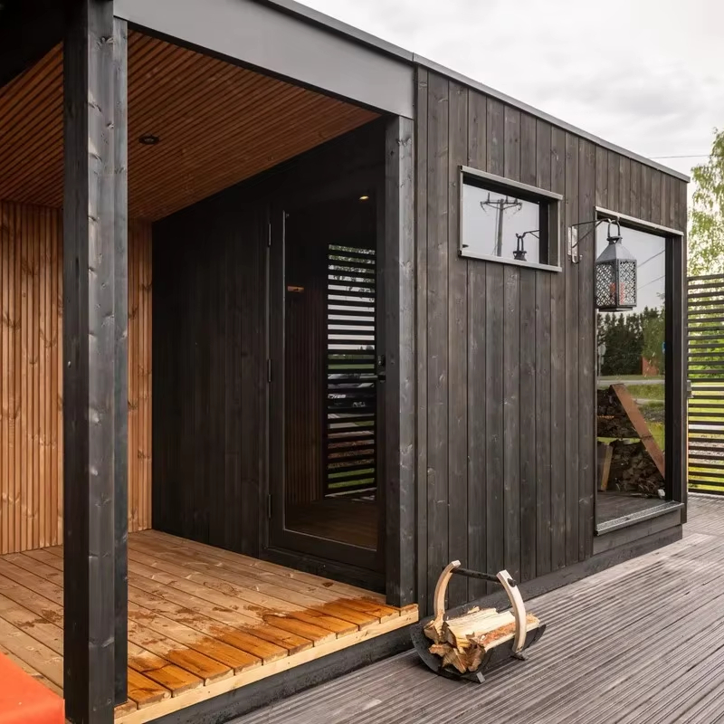 Red Cedar Outdoor Salt Wall Weatherproof Sauna Room CSA-385 Main view