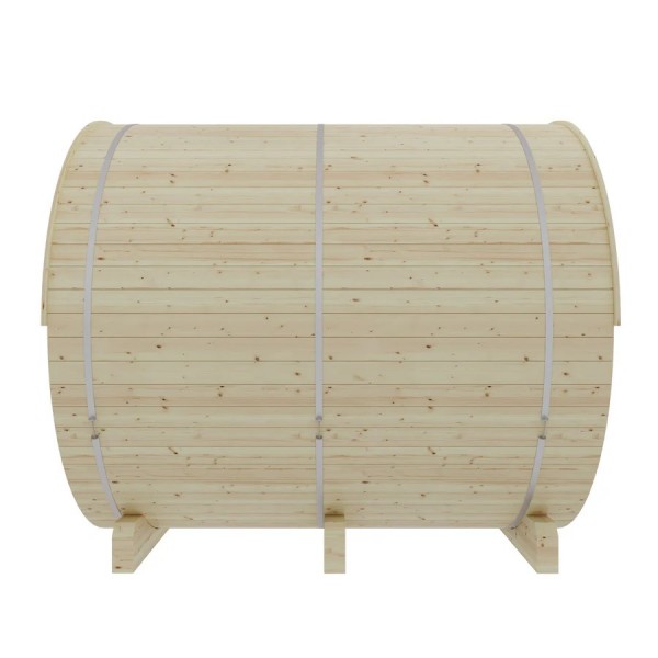 Natural Pine Barrel Sauna, Outdoor Wooden Sauna with Glass Door and Ventilation Hole Buyer reference