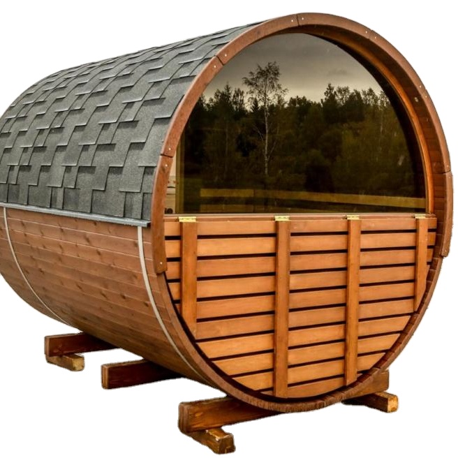 Red Cedar Outdoor Barrel Sauna Room CSA-94 Interior detail